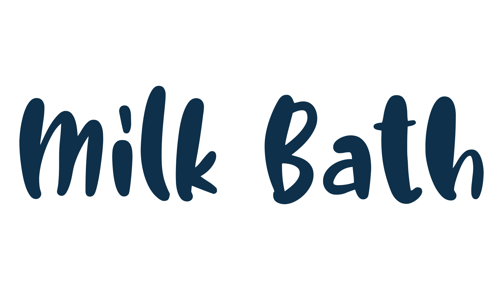 Milk Bath, various font preview