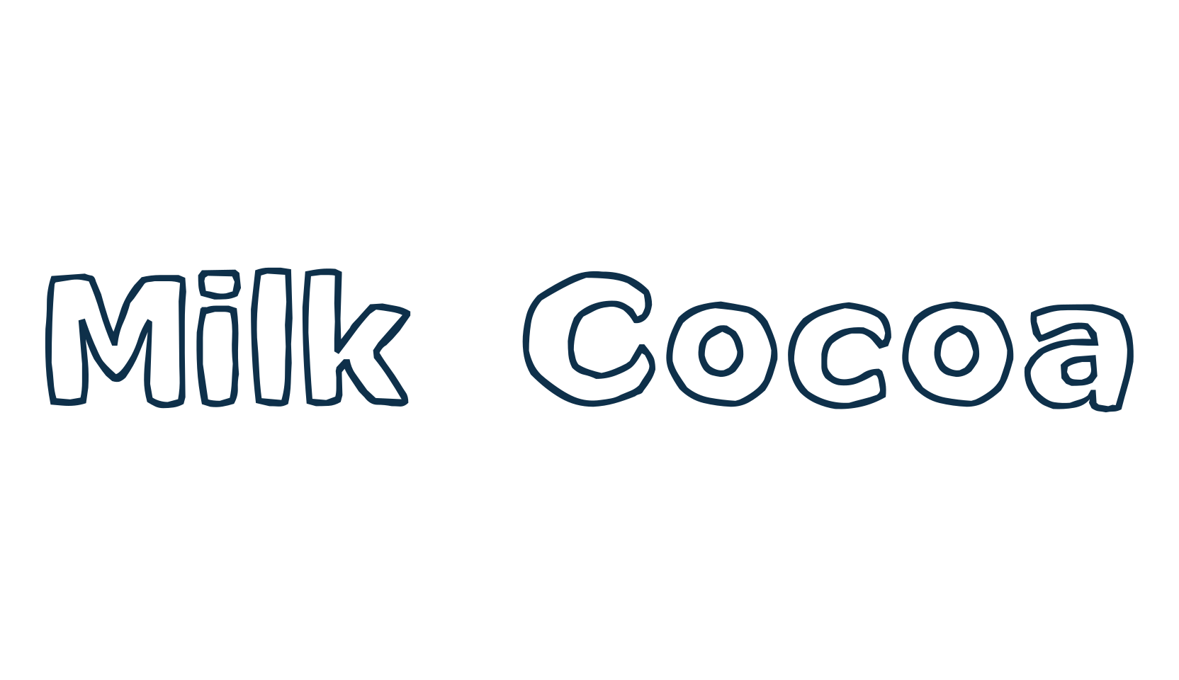 Milk Cocoa, fancy cartoon decorative font preview