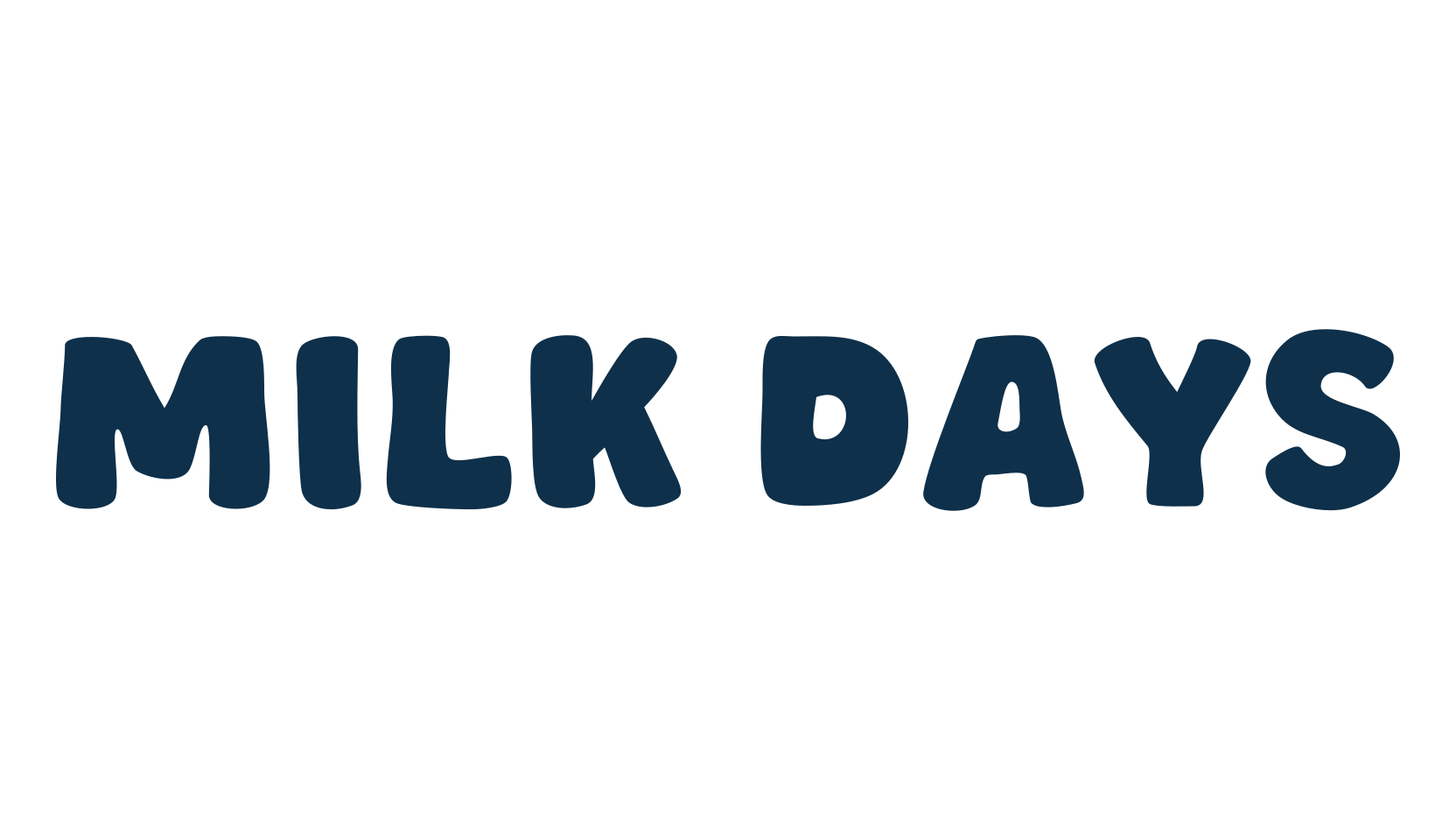 Milk Days, fancy cartoon decorative font preview