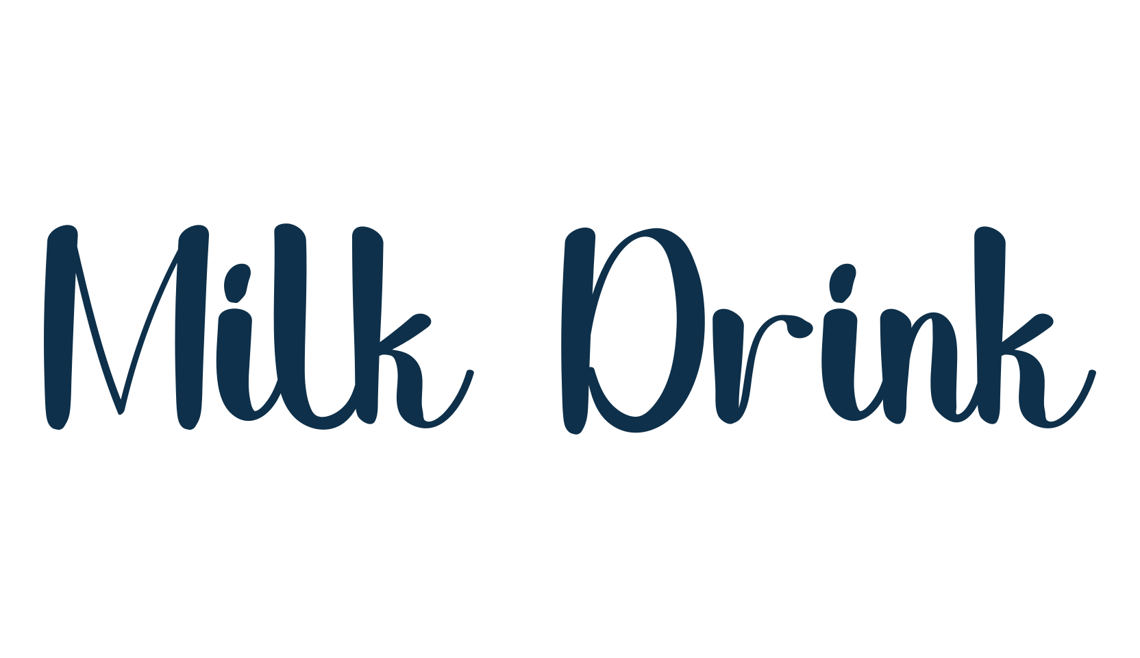 Milk Drink, handwriting font preview