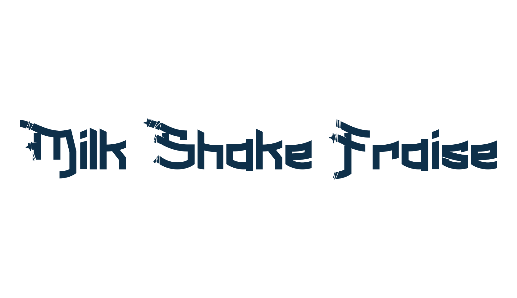 Milk Shake Fraise, foreign look chinese, jpn font preview