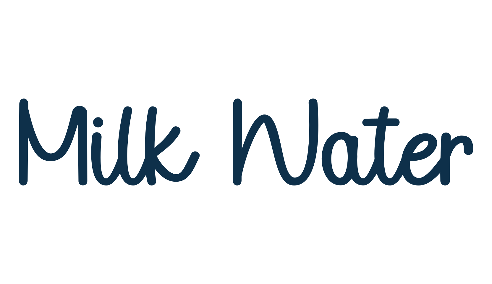 Milk Water, handwriting font preview