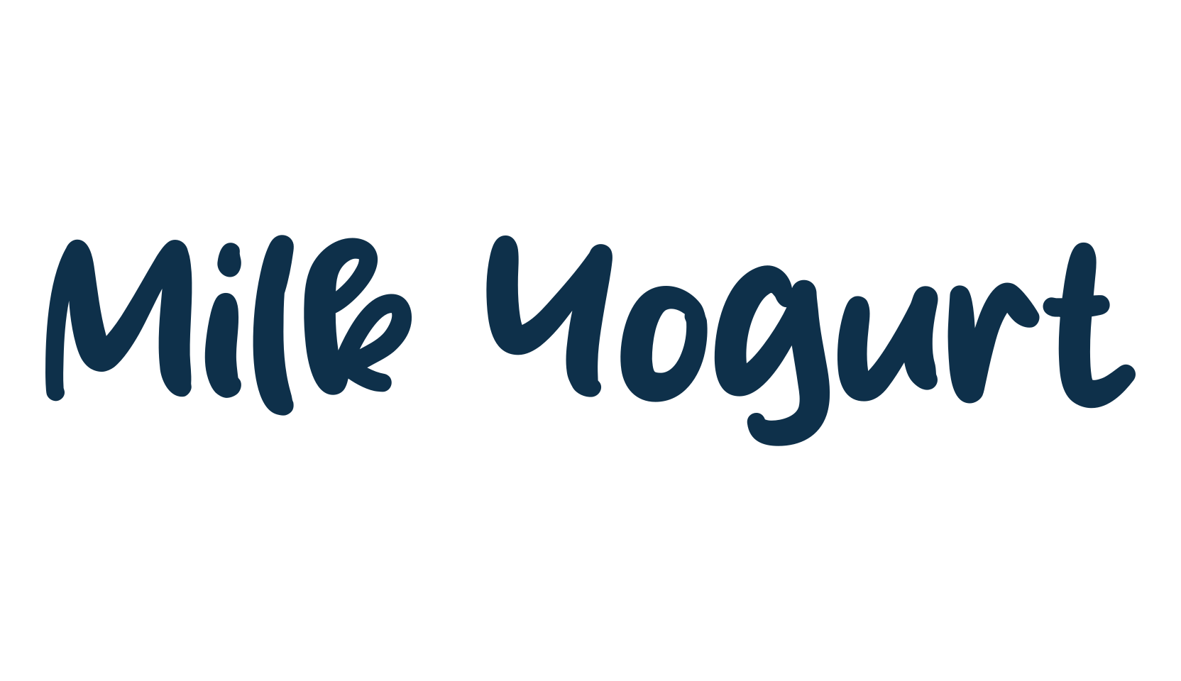 Milk Yogurt, script handwritten fancy decorative calligraphy font preview