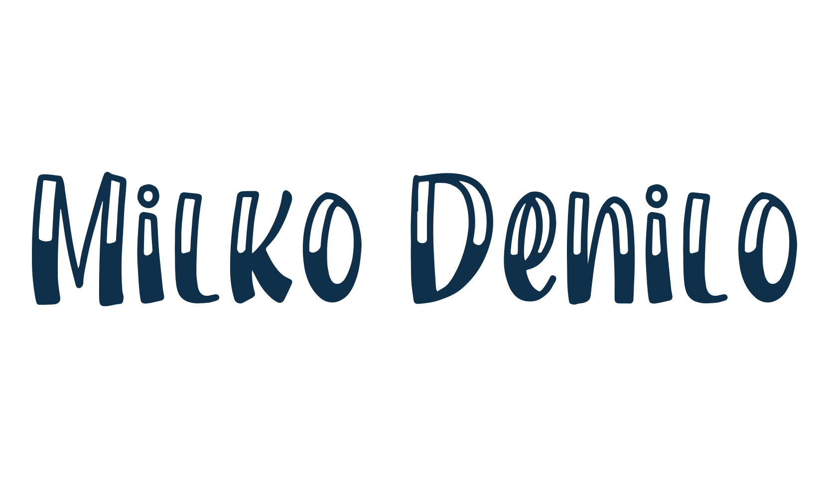 Milko Denilo, cartoon font preview