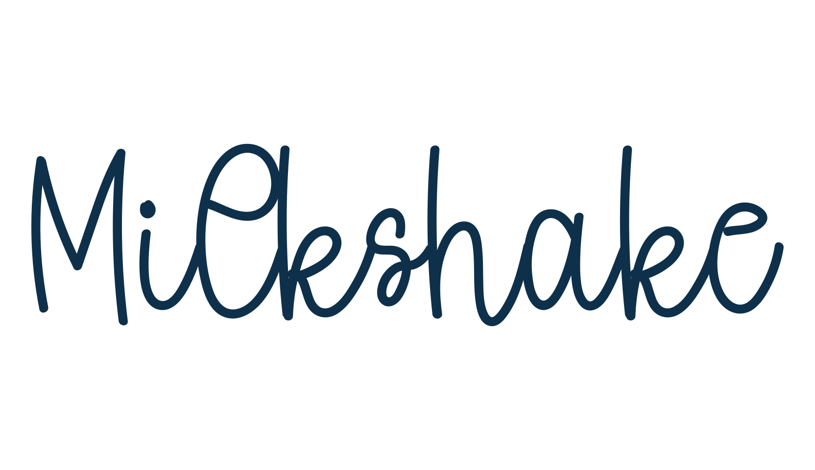 Milkshake, handwriting font preview