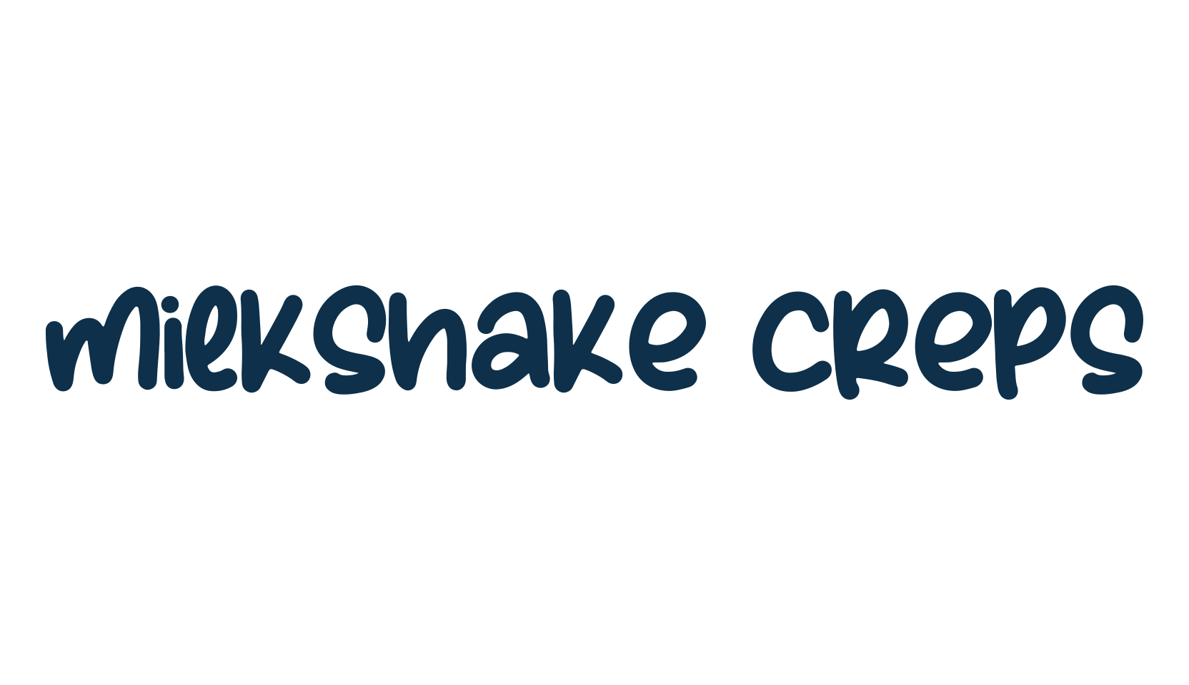 Milkshake Creps, cartoon font preview
