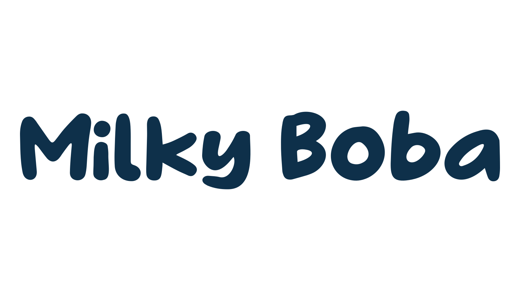 Milky Boba, fancy cartoon decorative font preview