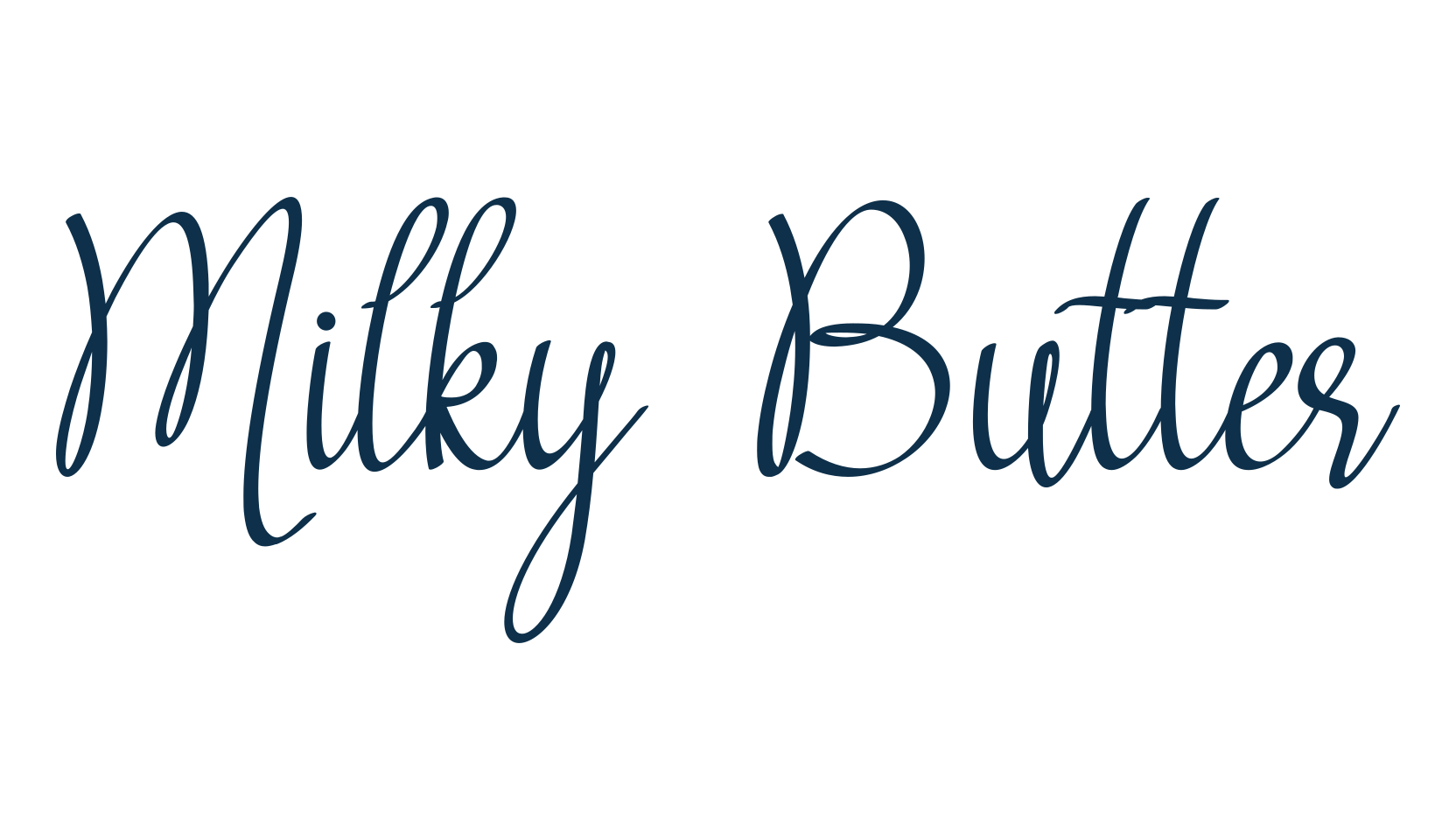 Milky Butter, script handwritten fancy decorative calligraphy font preview