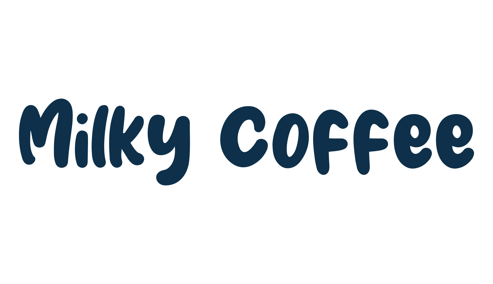 Milky Coffee, cartoon font preview