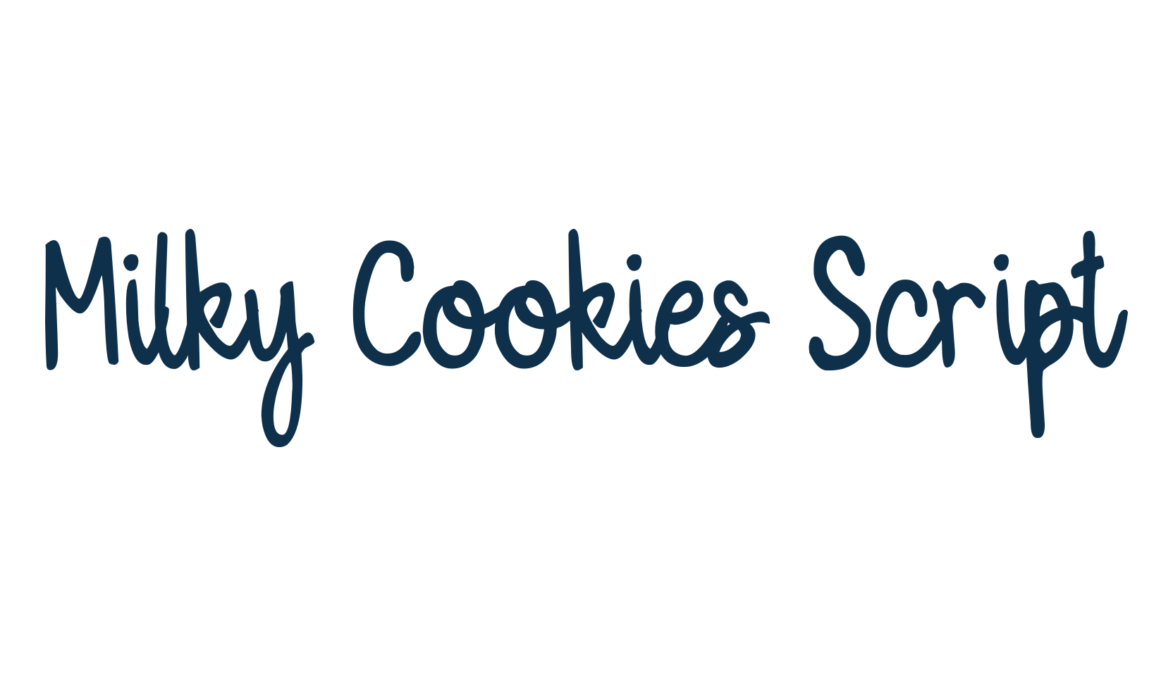 Milky Cookies Script, handwriting font preview