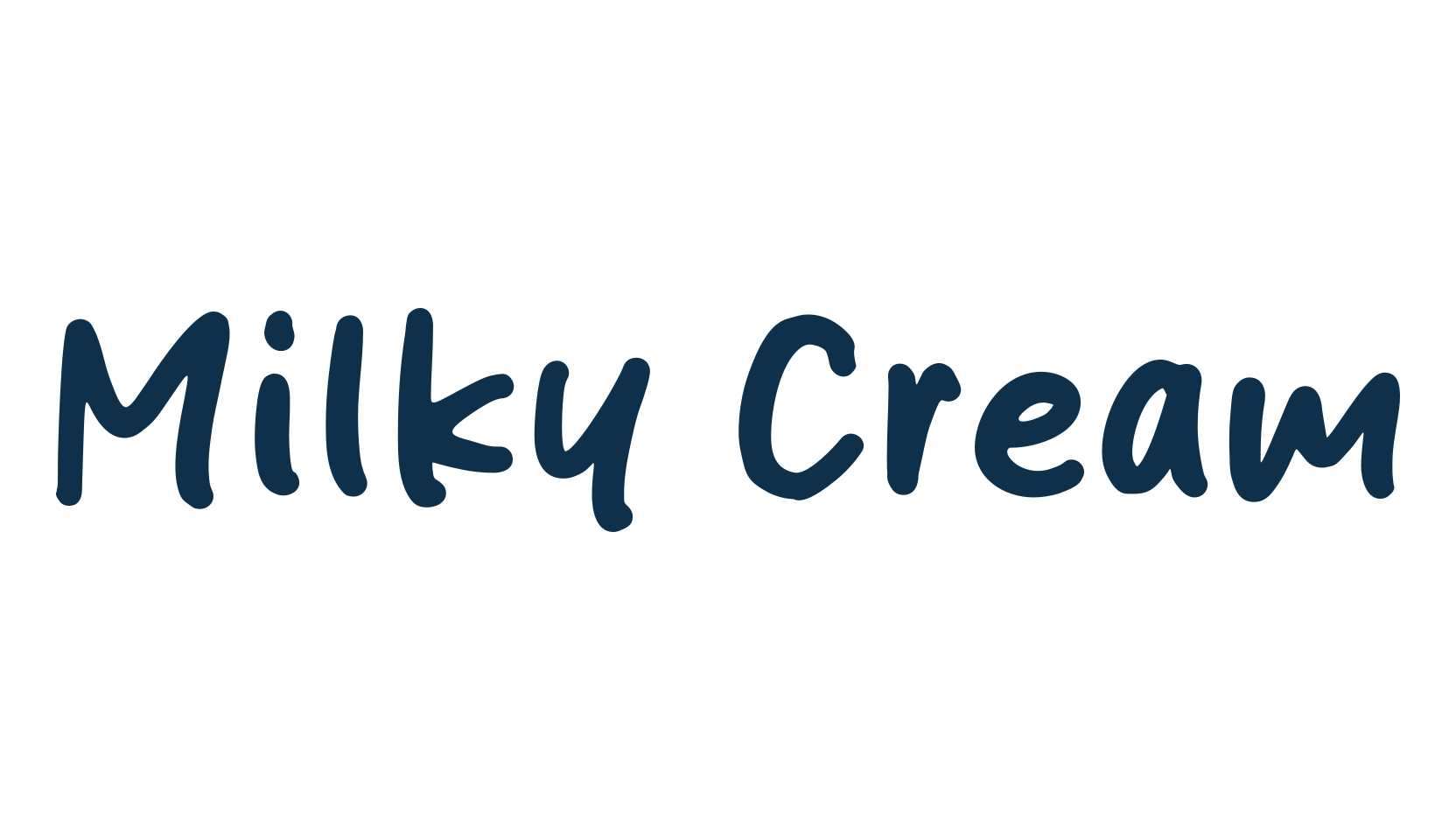 Milky Cream, script handwritten fancy decorative calligraphy font preview