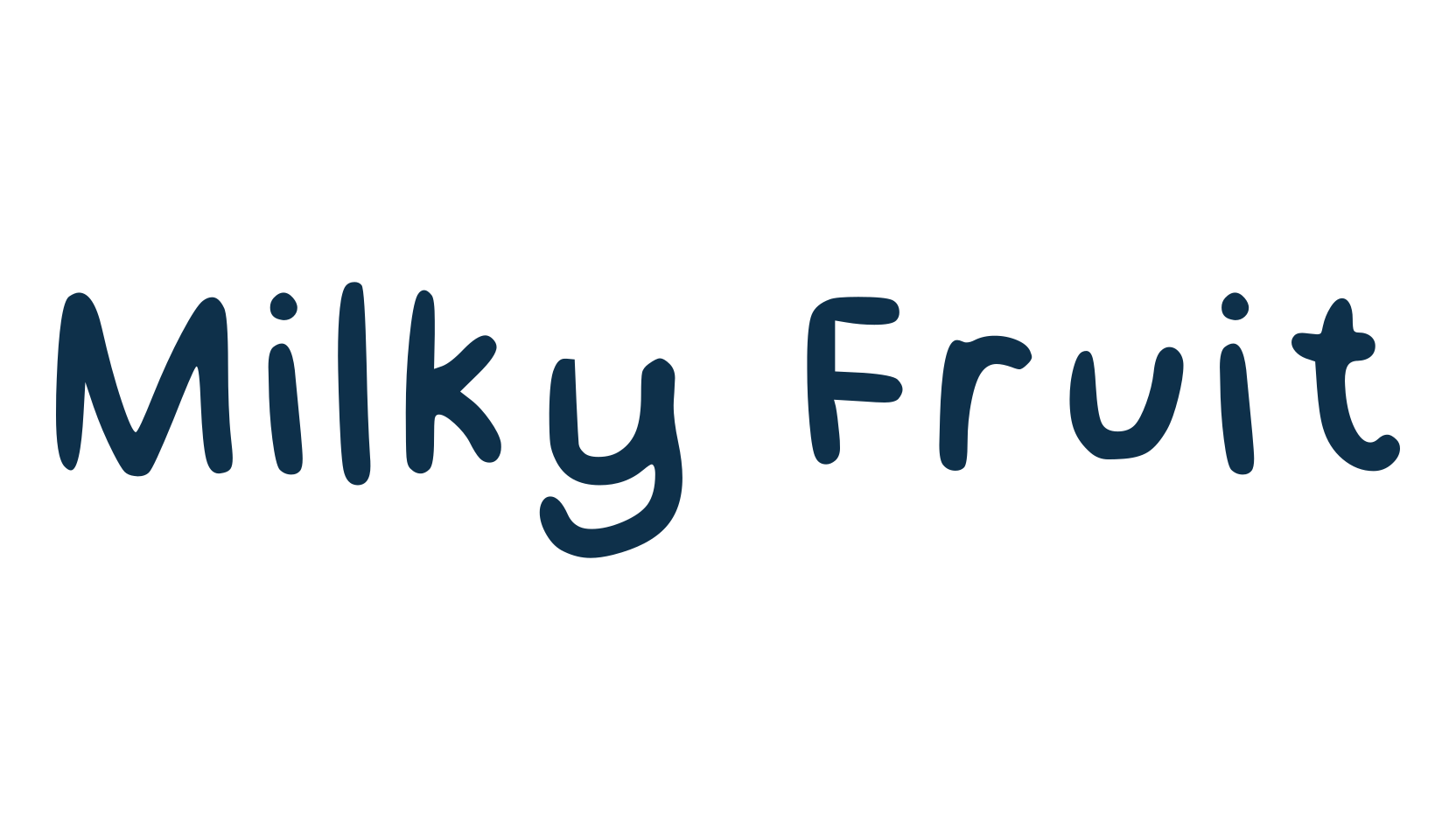 Milky Fruit, script handwritten fancy decorative calligraphy font preview
