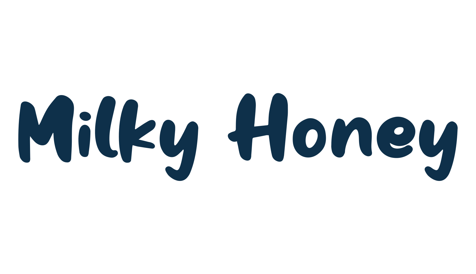 Milky Honey, fancy cartoon decorative font preview