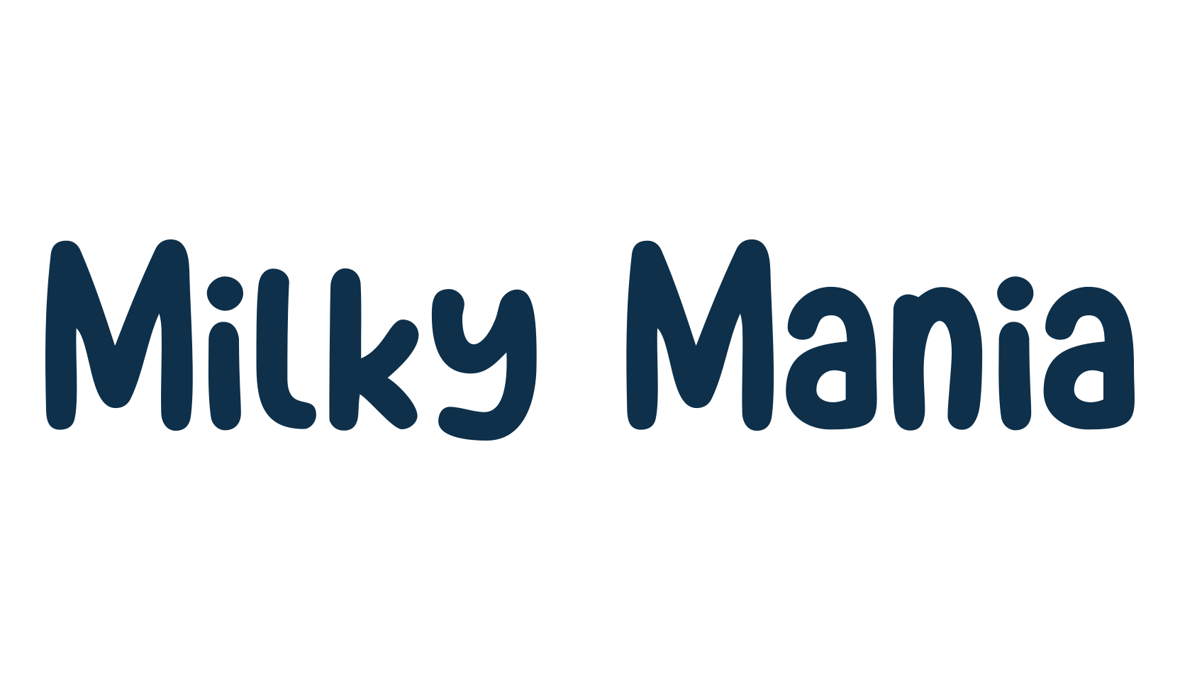 Milky Mania, fancy cartoon decorative font preview