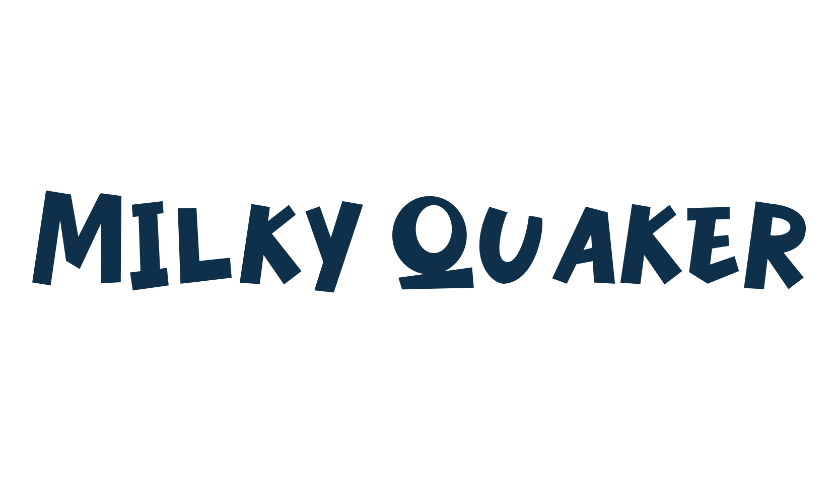 Milky Quaker, cartoon font preview