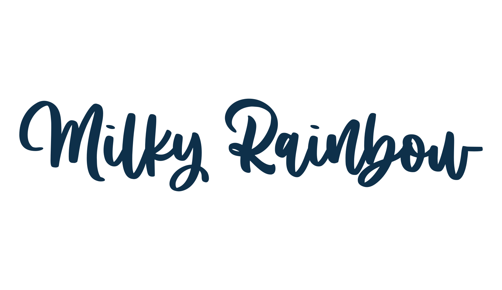 Milky Rainbow, handwriting font preview