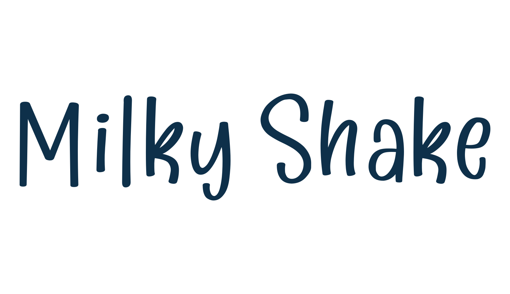 Milky Shake, fancy various decorative script calligraphy font preview