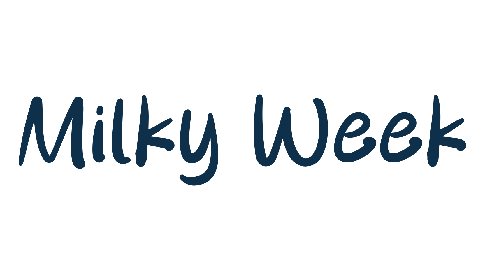 Milky Week, handwriting font preview