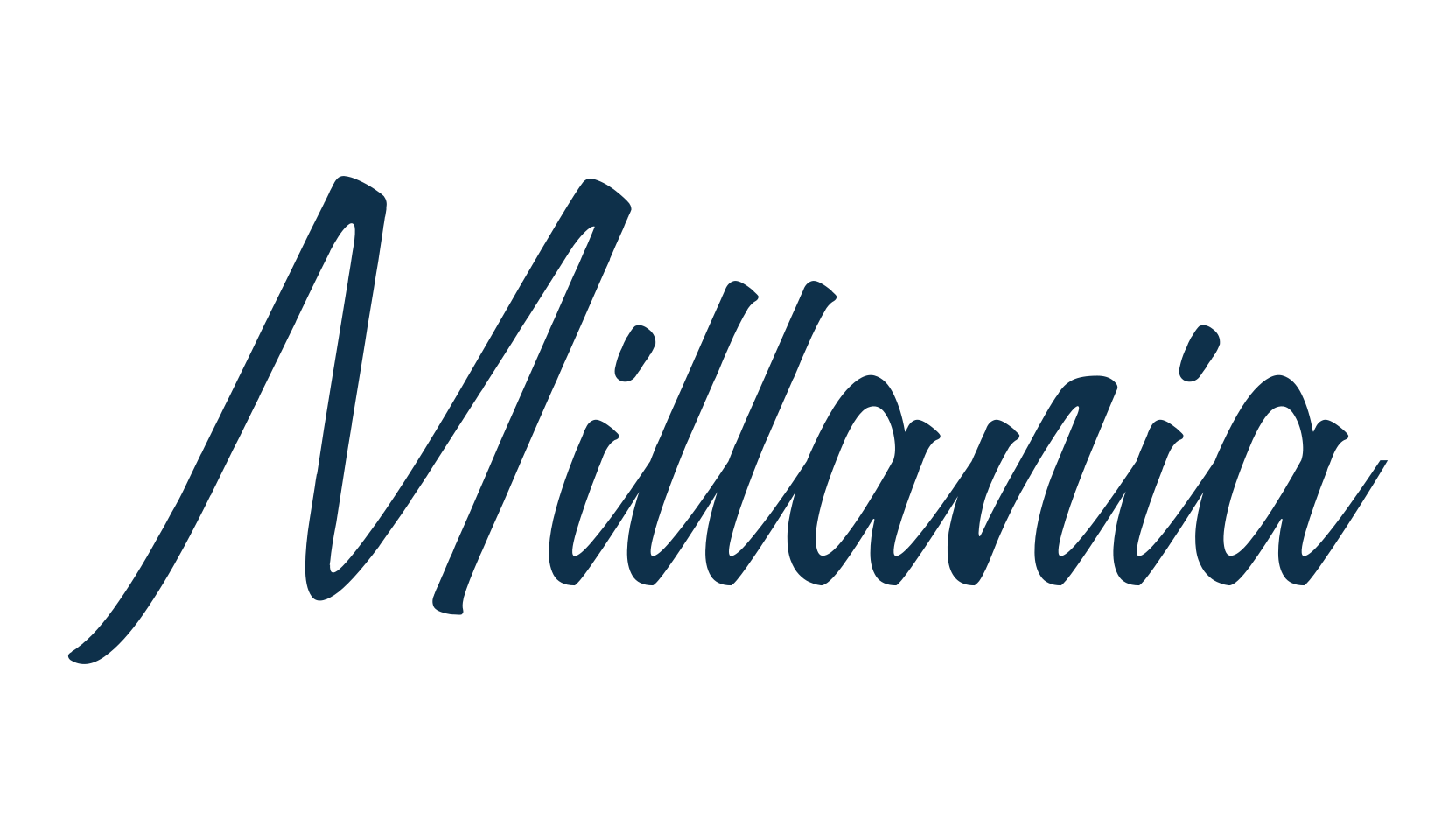Millania, script calligraphy fancy decorative font preview