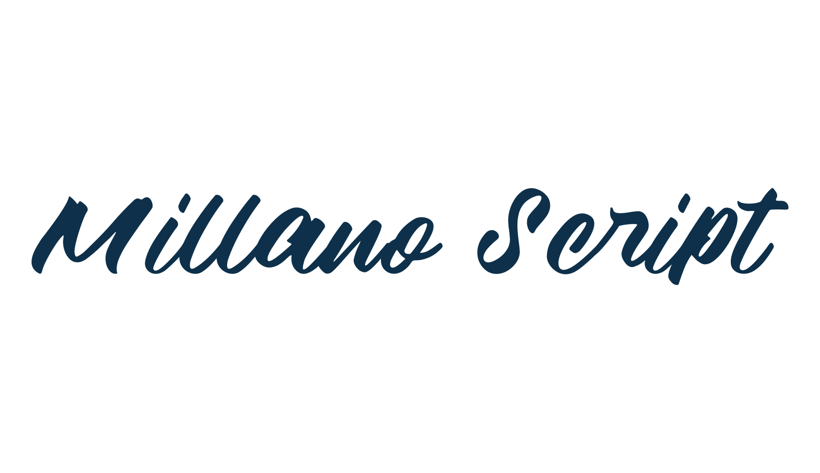 Millano Script, handwriting font preview