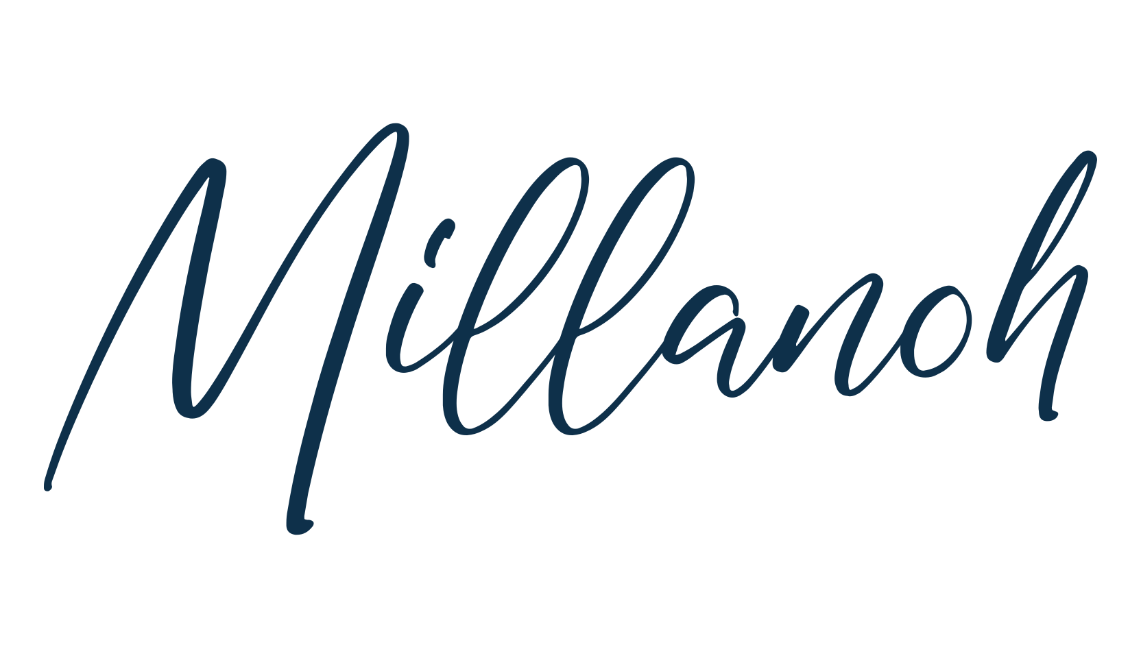 Millanoh, script handwritten fancy decorative calligraphy font preview