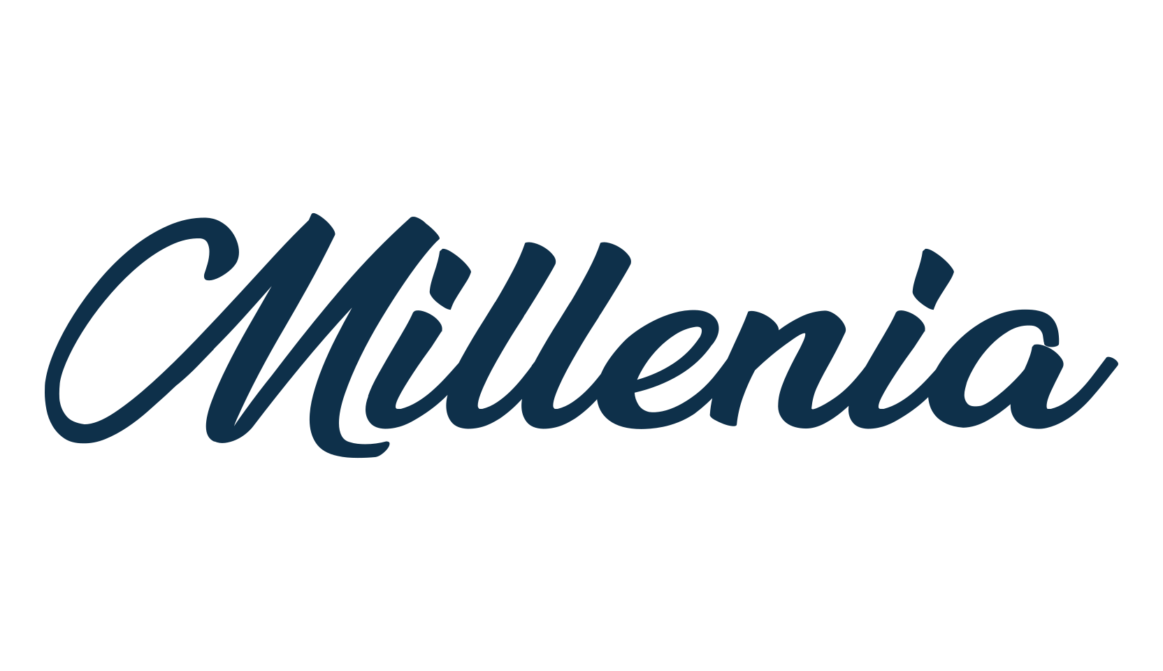 Millenia, script calligraphy fancy decorative font preview