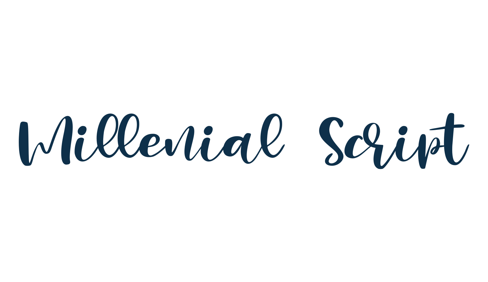 Millenial Script, handwriting font preview