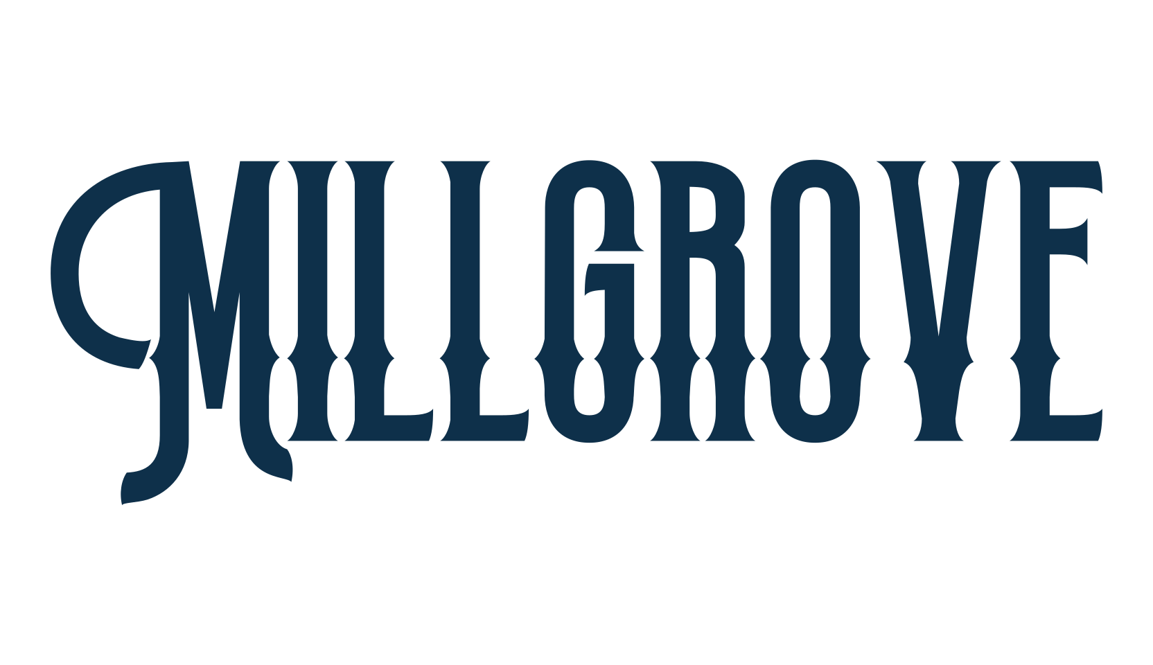 Millgrove, fancy retro decorative font preview