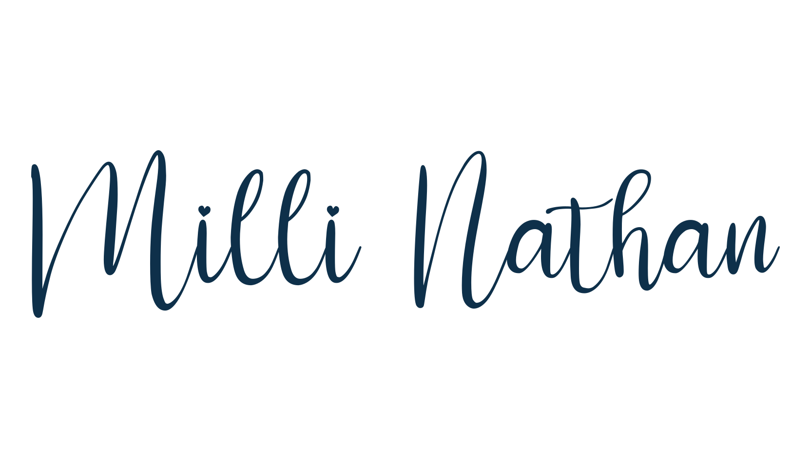 Milli Nathan, script calligraphy fancy decorative font preview