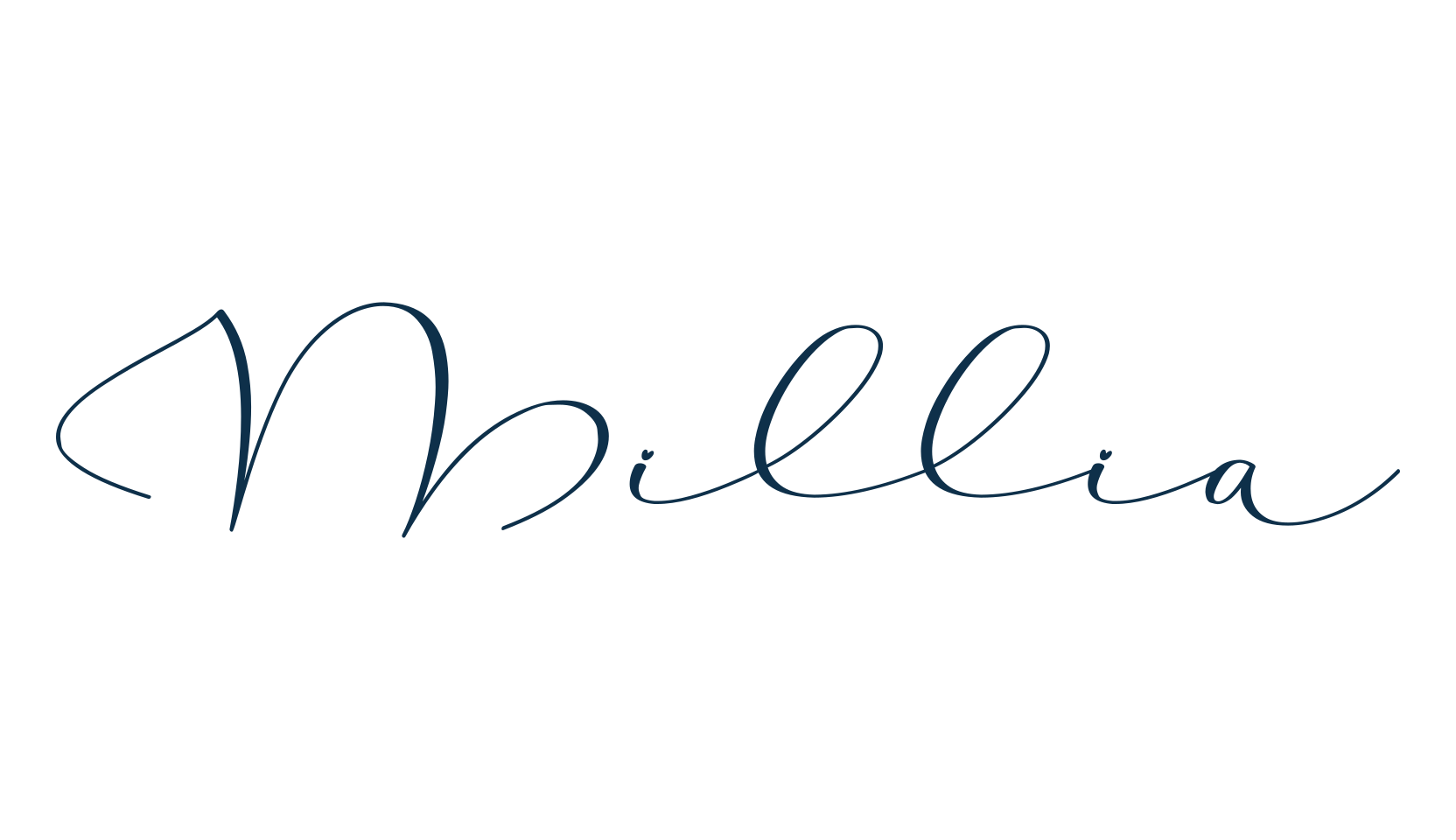 Millia, handwriting font preview