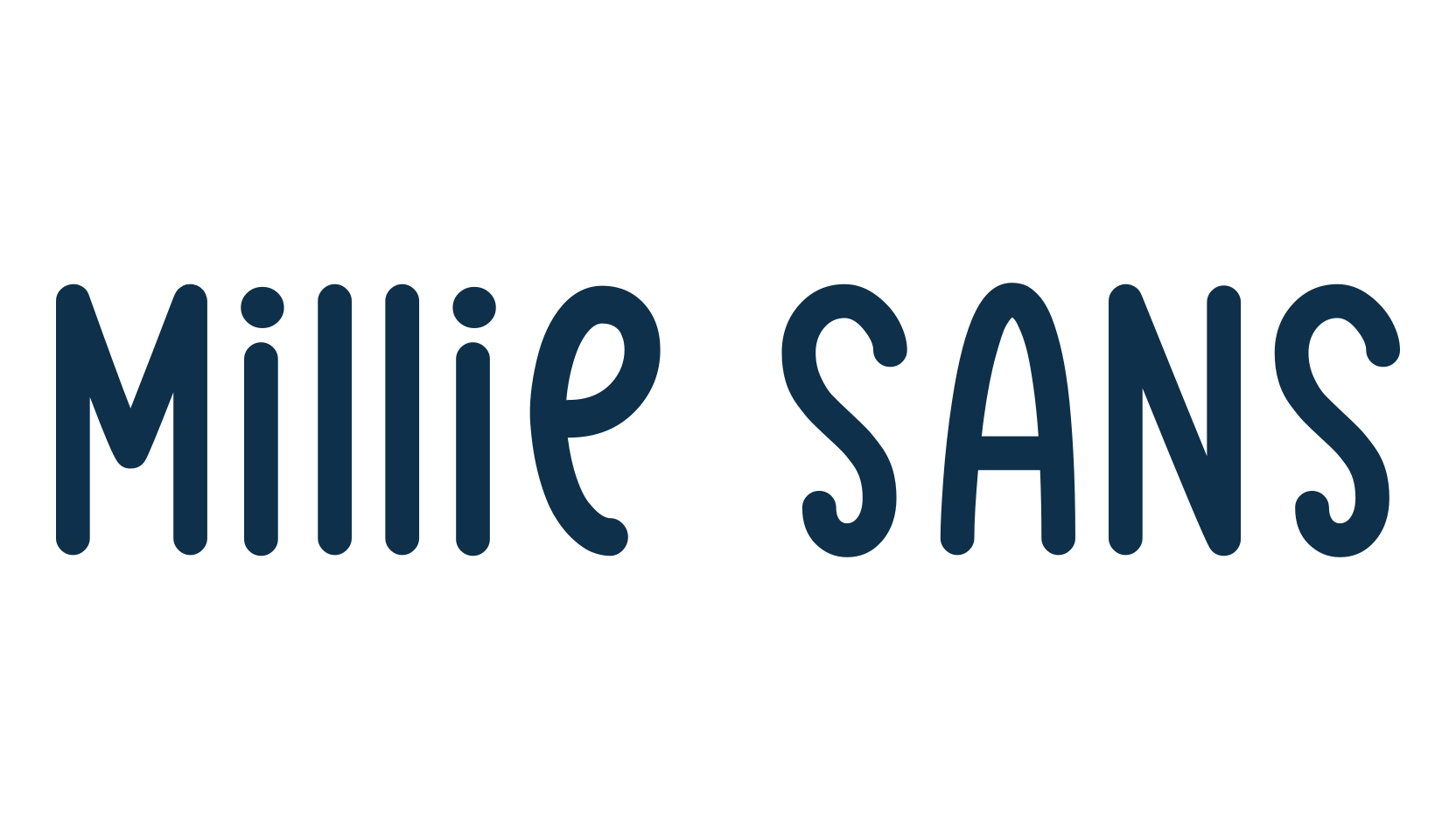 Millie Sans, script handwritten fancy decorative calligraphy font preview