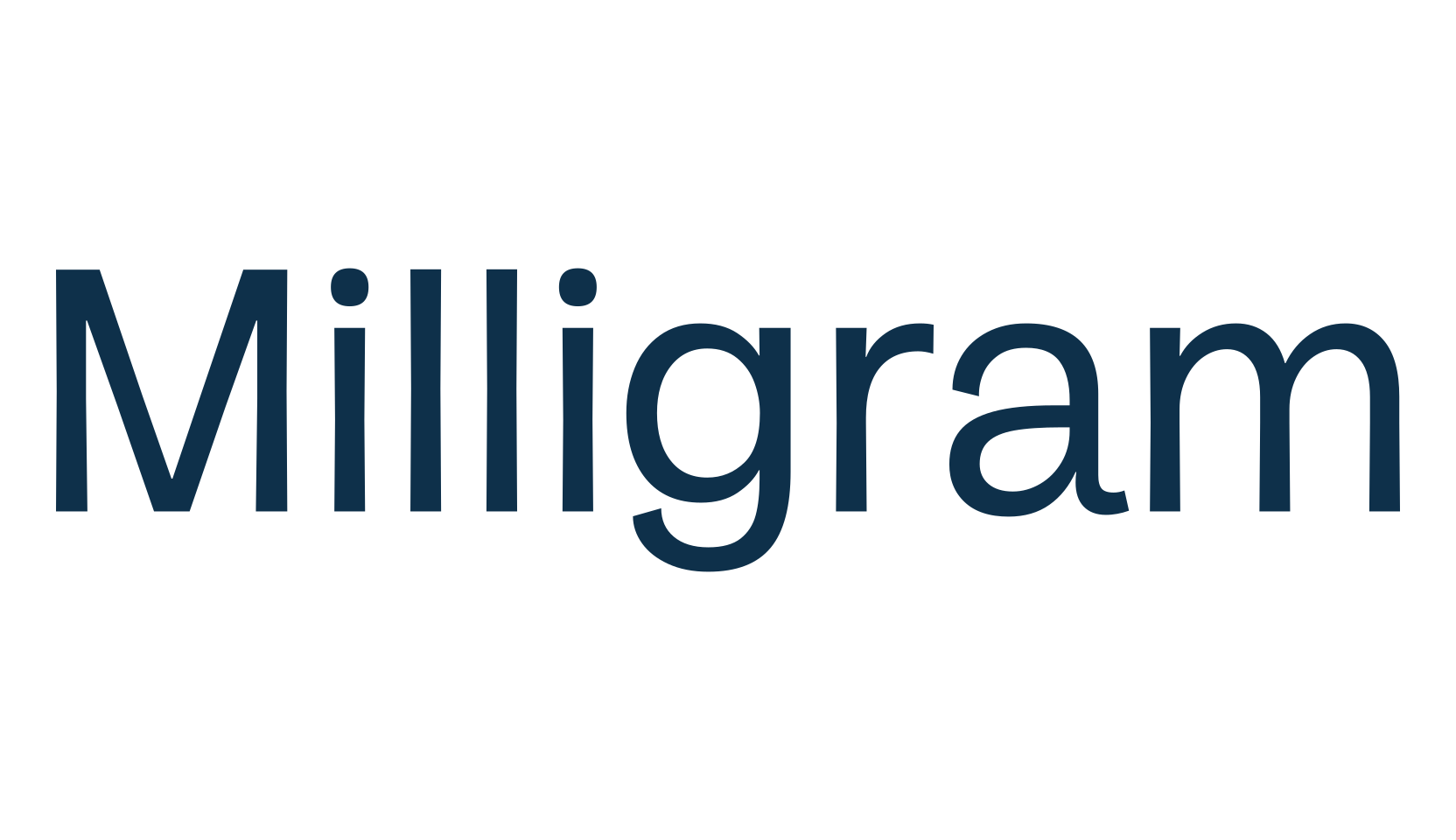 Milligram, sans serif font preview
