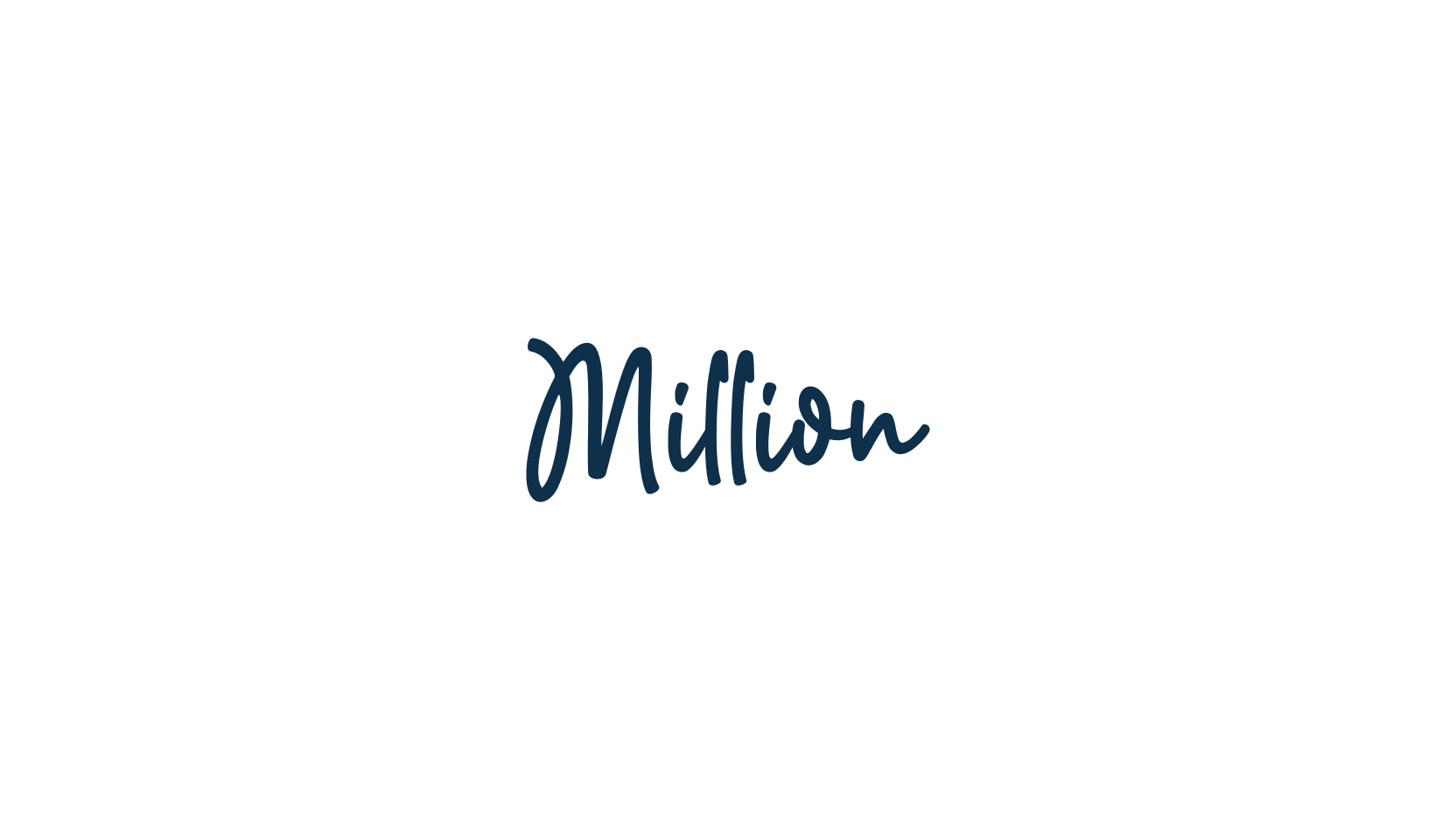 Million, script handwritten fancy decorative calligraphy font preview