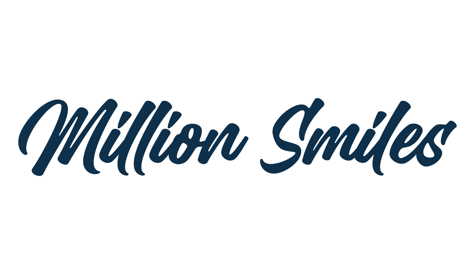 Million Smiles, script calligraphy fancy decorative font preview