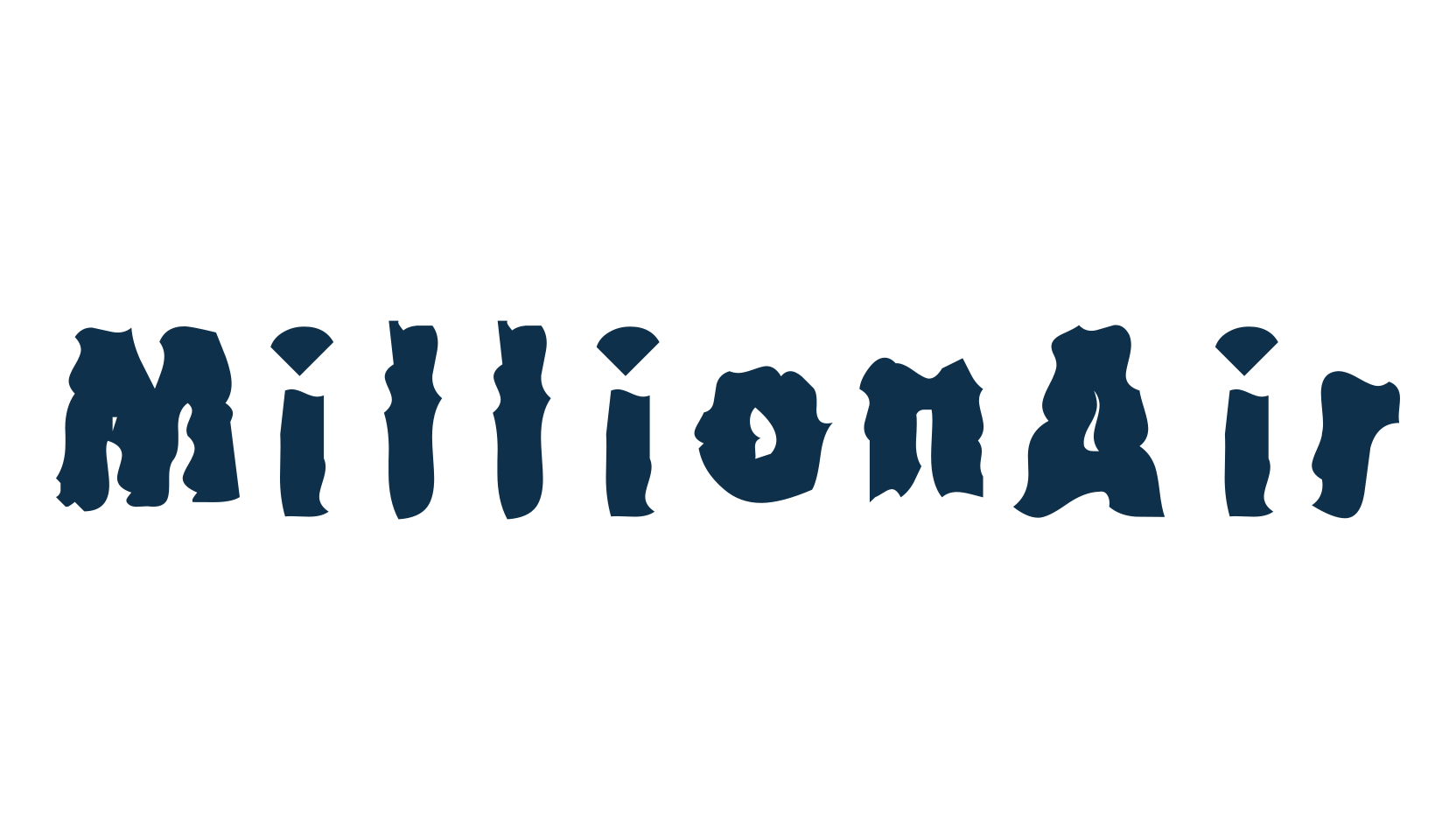 MillionAir, fancy destroy decorative font preview