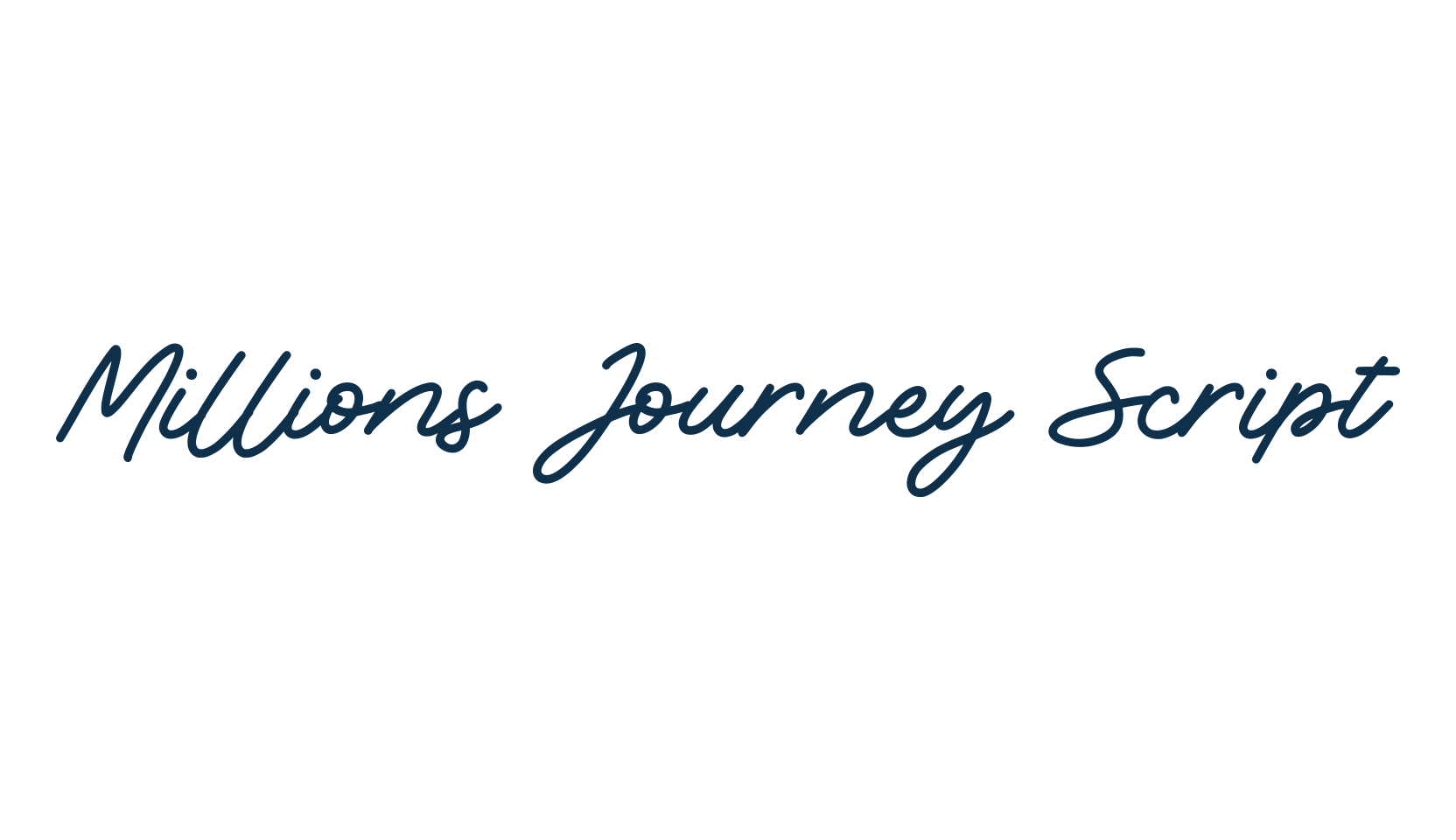 Millions Journey Script, script handwritten fancy decorative calligraphy font preview