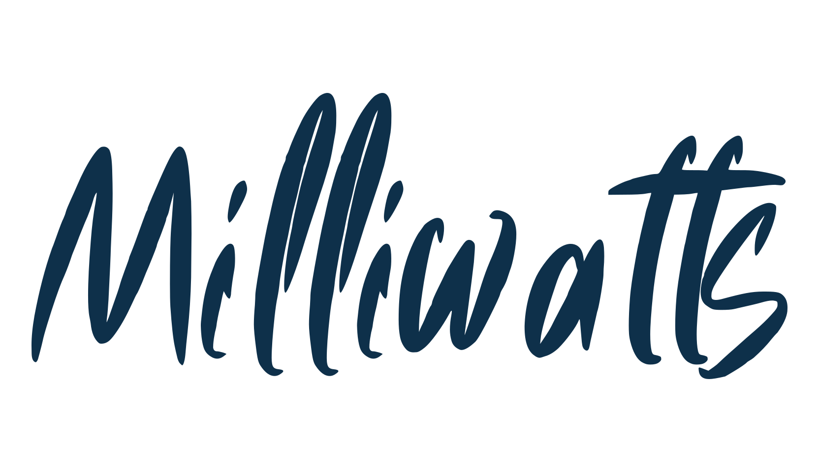 Milliwatts, script brush fancy decorative calligraphy font preview