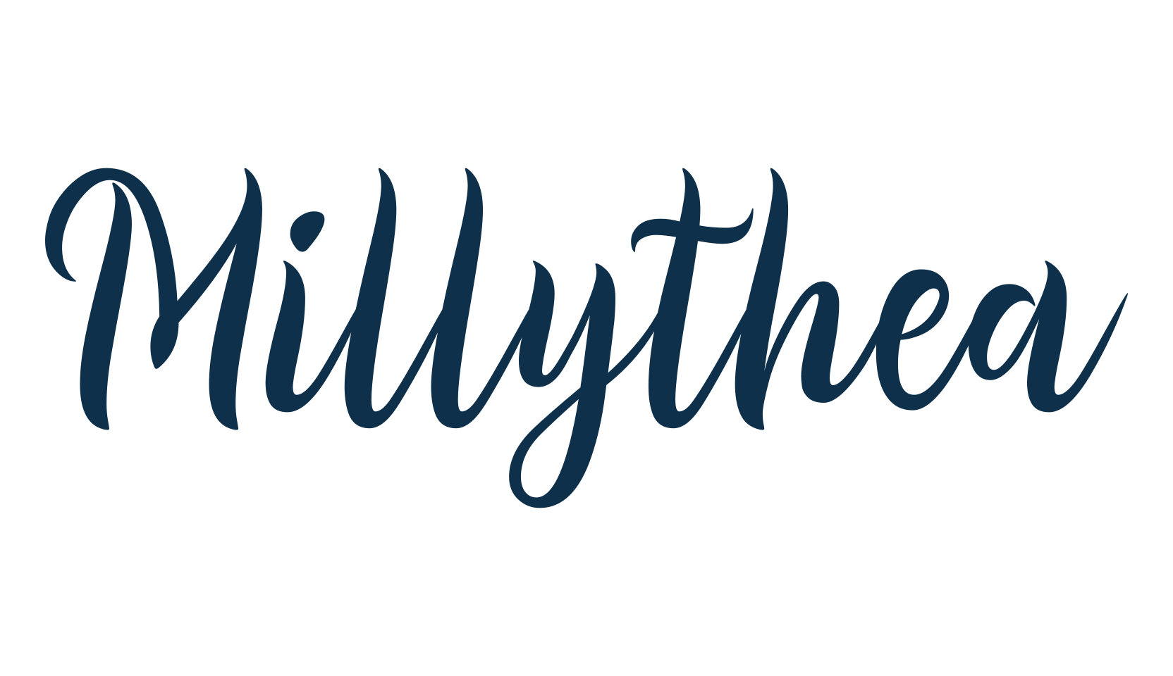 Millythea, calligraphy font preview