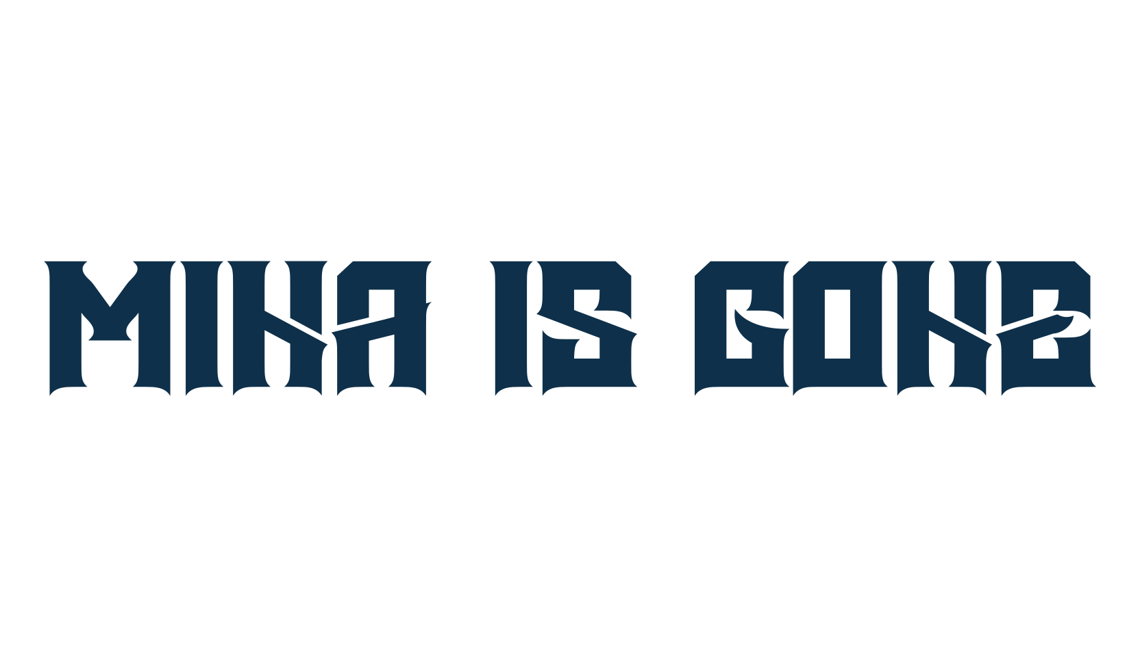 Mina is gone, gothic modern font preview