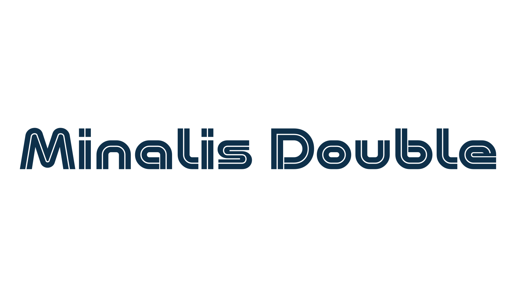 Minalis Double, fancy various techno sci-fi font preview