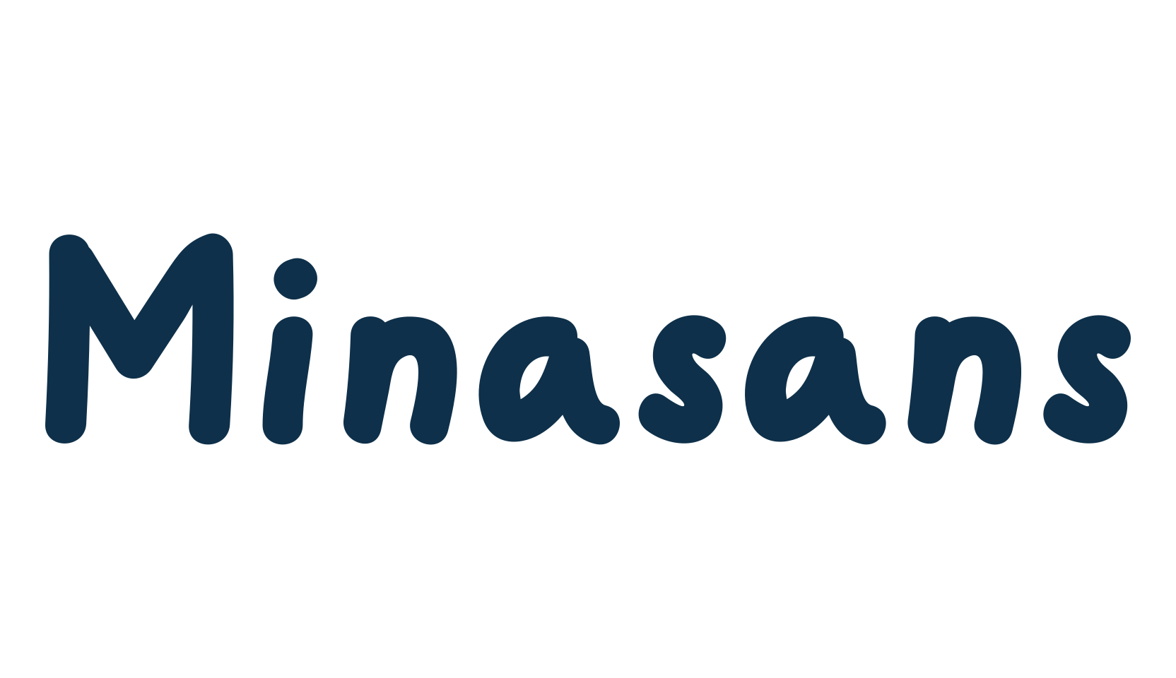 Minasans, handwriting font preview