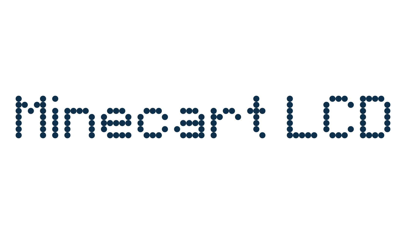 Minecart LCD, techno lcd sci-fi font preview