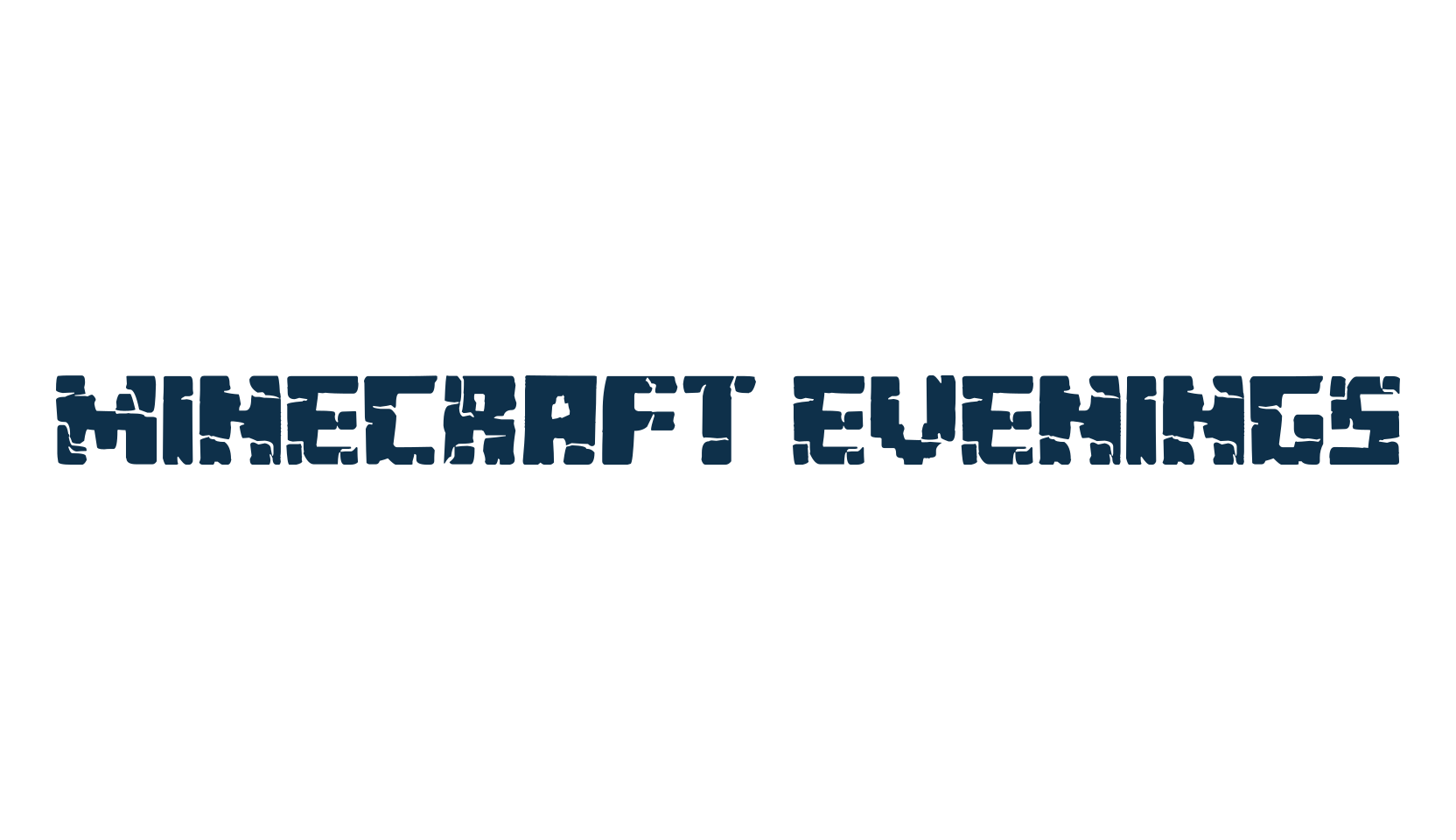 Minecraft Evenings, fancy eroded decorative font preview