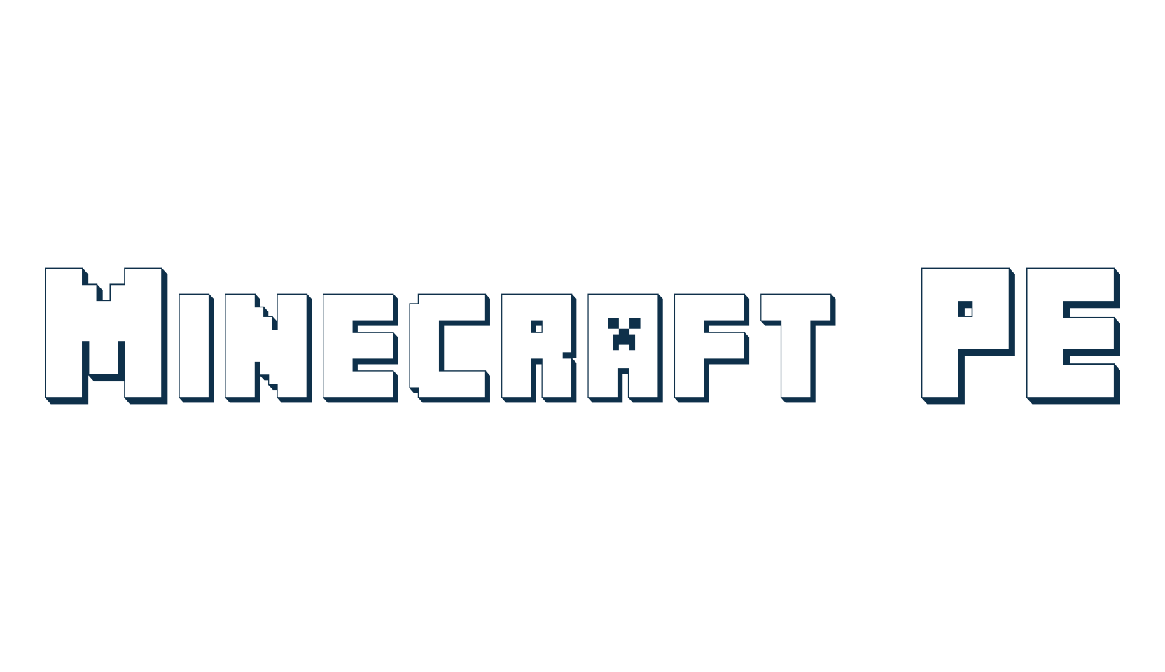 Minecraft PE, techno square sci-fi font preview