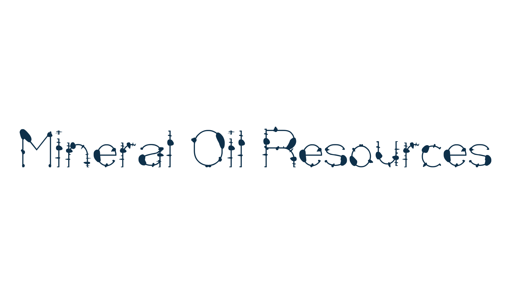 Mineral Oil Resources, fancy decorative font preview