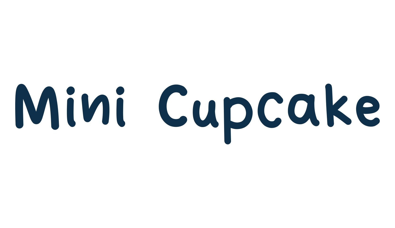 Mini Cupcake, handwriting font preview