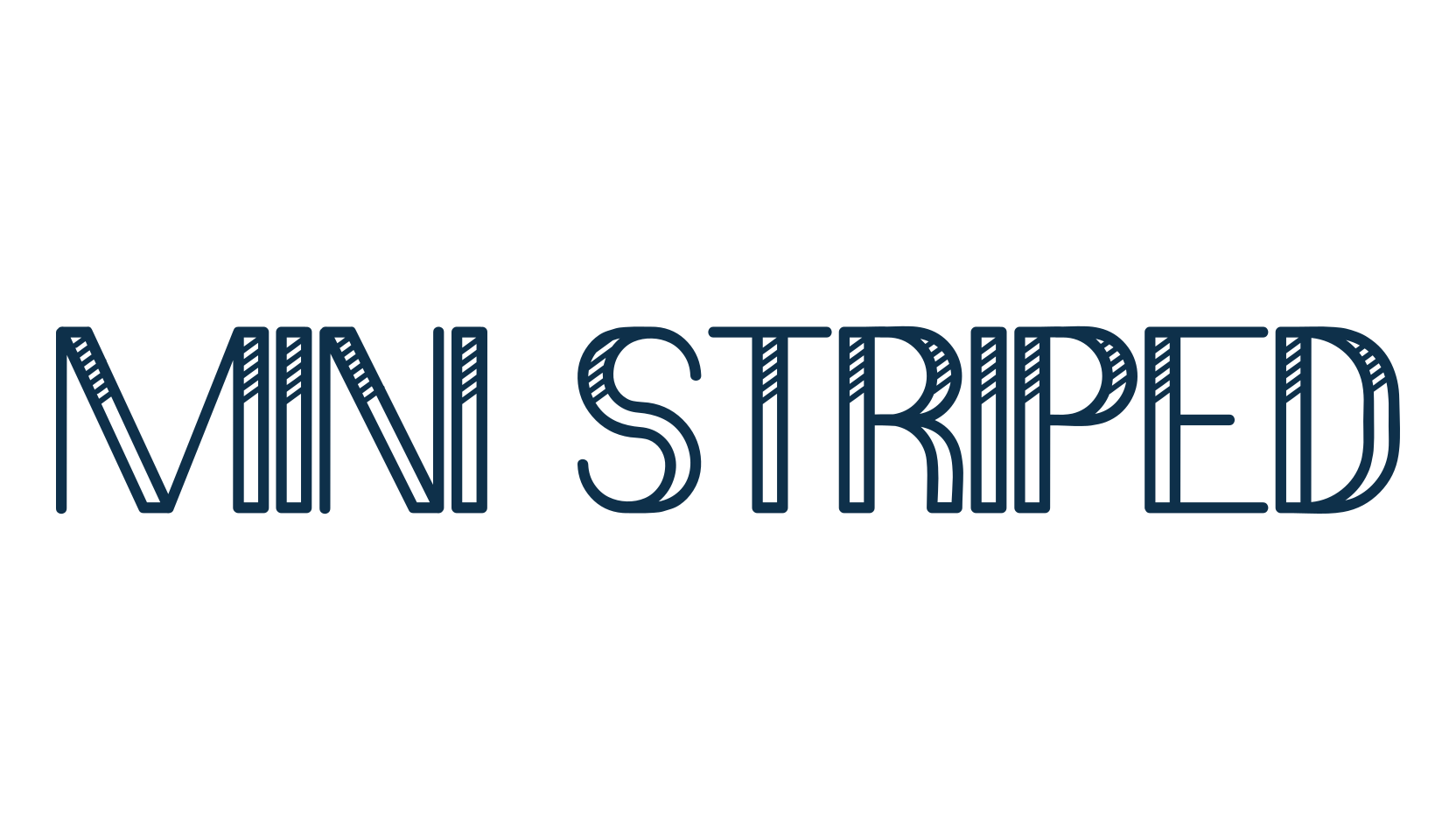 Mini Striped, decorative font preview