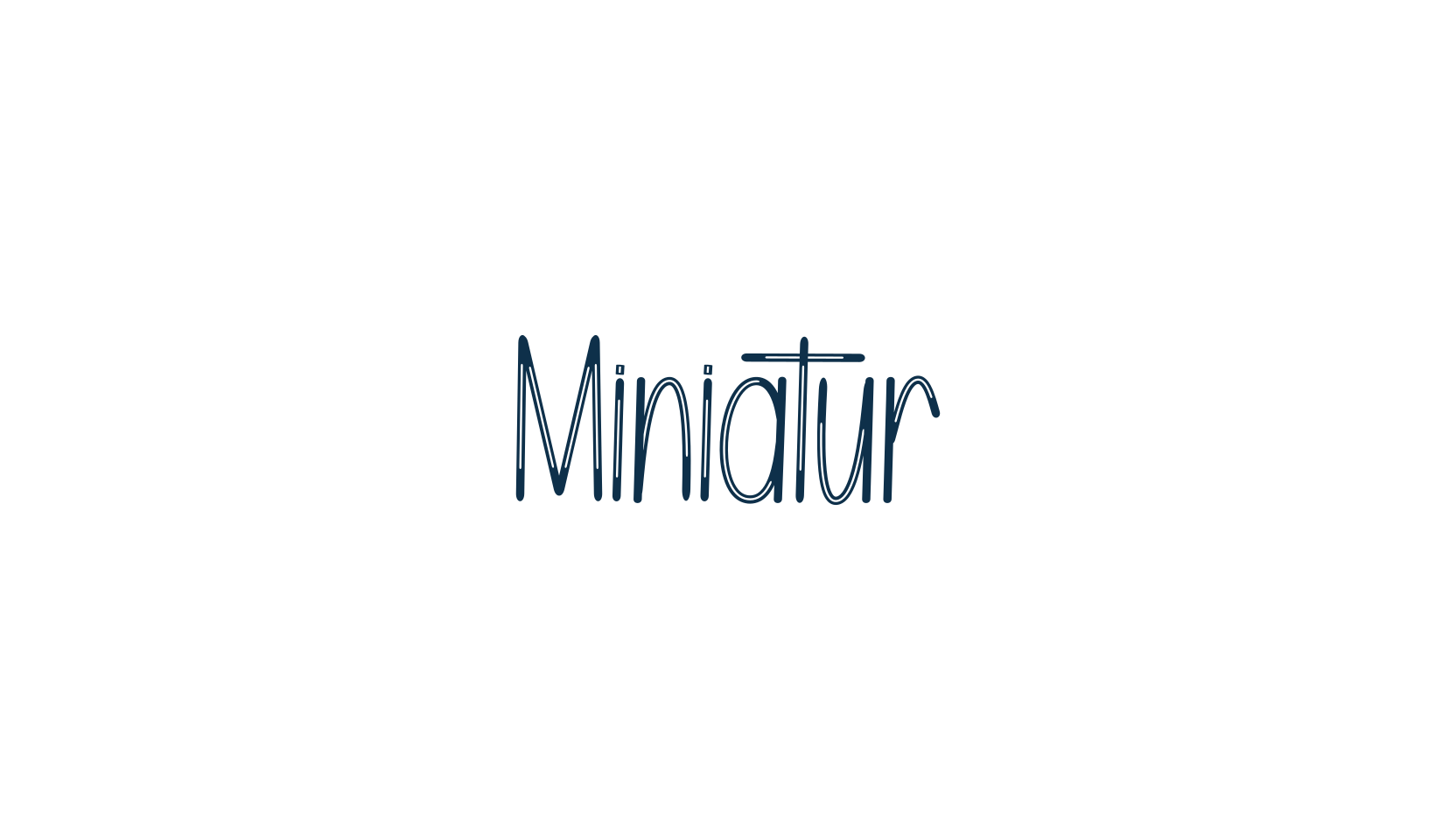 Miniatur, fancy decorative font preview