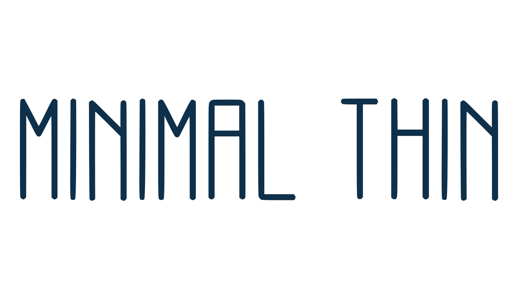 Minimal Thin, fancy various basic font preview