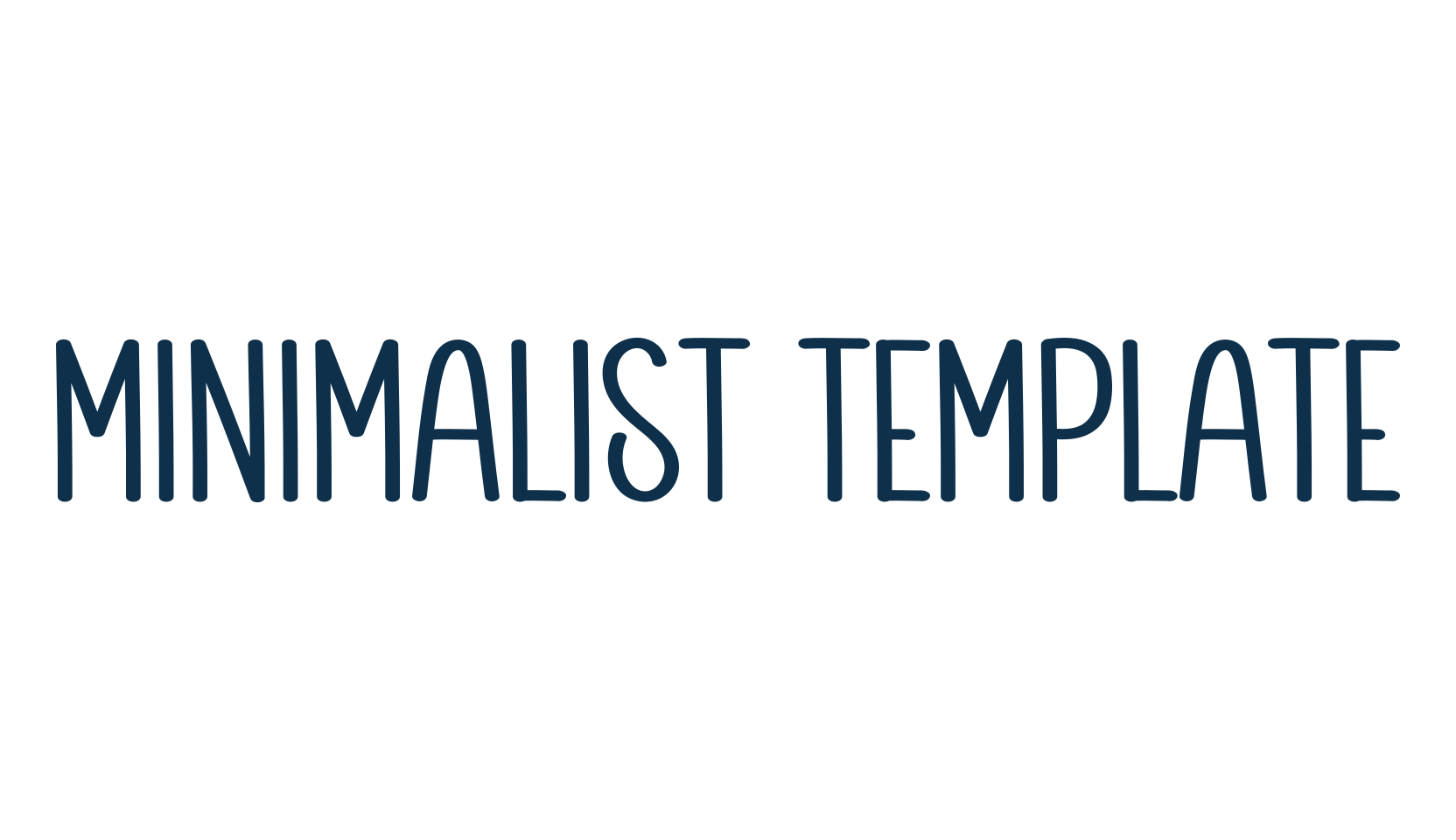 Minimalist Template, handwriting font preview